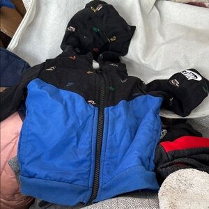Nike Kids' Black and Blue Hoodie